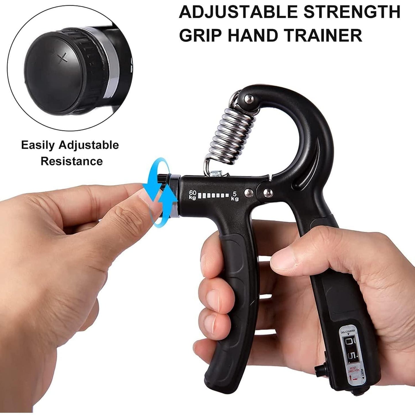 Adjustable Hand Spring Grip Strengthener