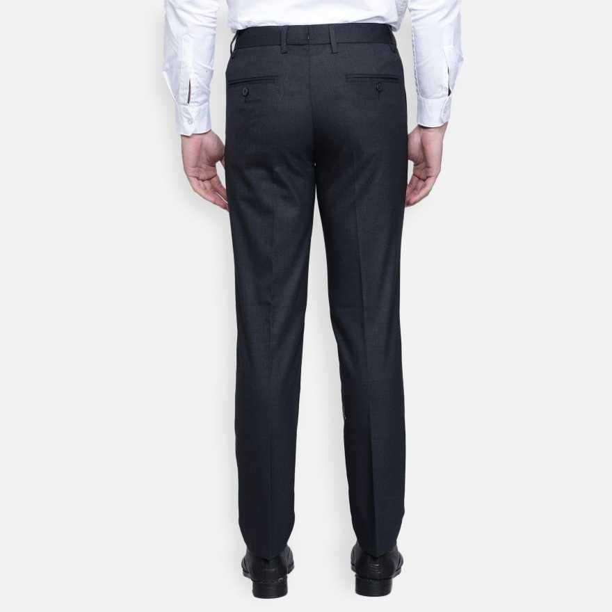 Lycra Blend Solid Regular Fit Mens Formal Trousers