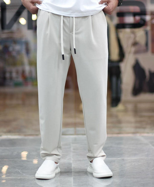 Men's Solid Taiwan Drawstring Grey Track Pant