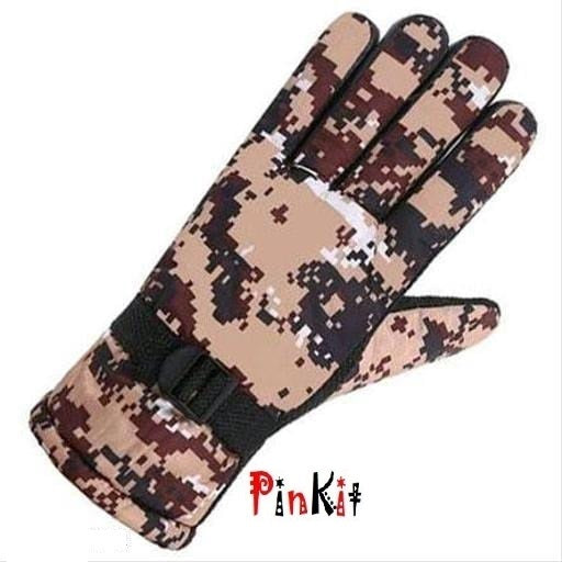 Men's Winter Warm Army Printed Gloves