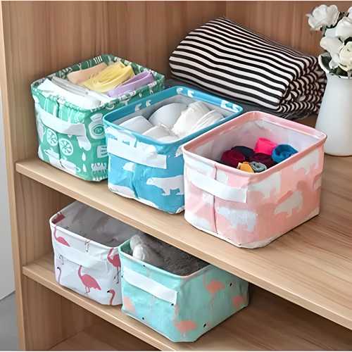 Canvas Drawer Organizer for Innerwear, Clothing, Underwear, Bra, Socks, Tie, Etc