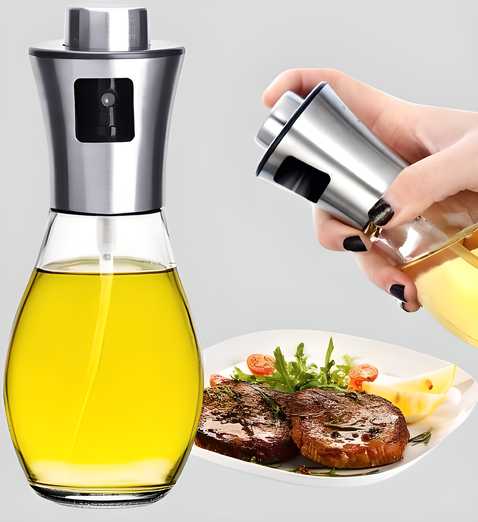 Oil Sprayer for Cooking, Refillable Stainless Steel Oil Dispenser