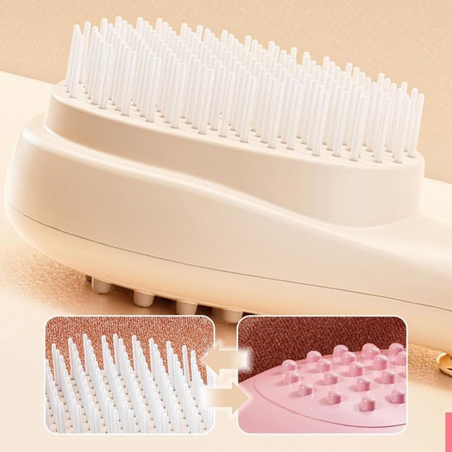 Scalp Massage Comb with Retractable Bristle