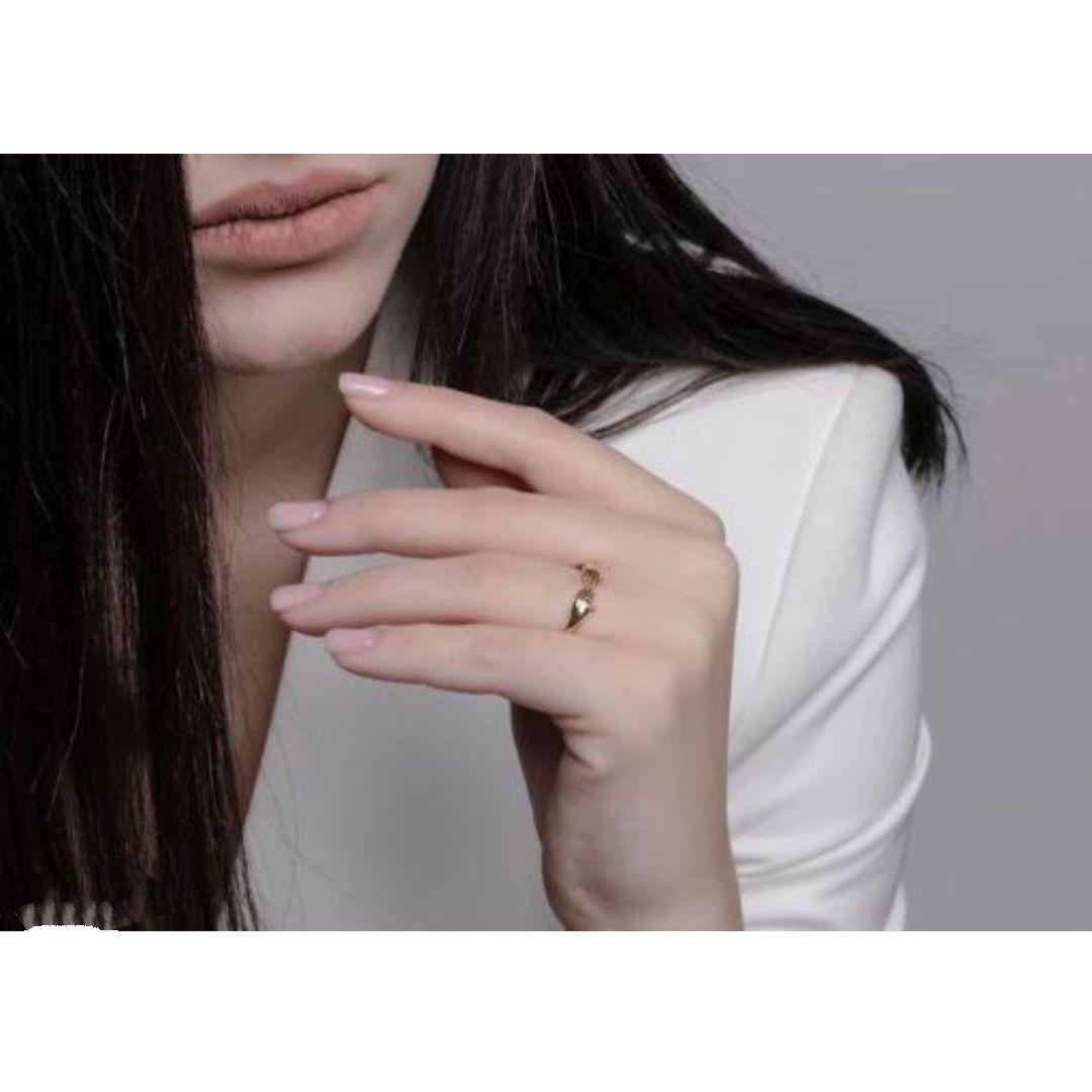 Stylish Gold plated Hug Shape Finger Ring For Women and Girls