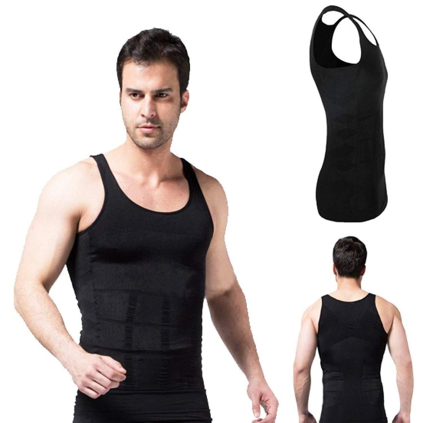 Men's Solid Compression Flexvest (Black)