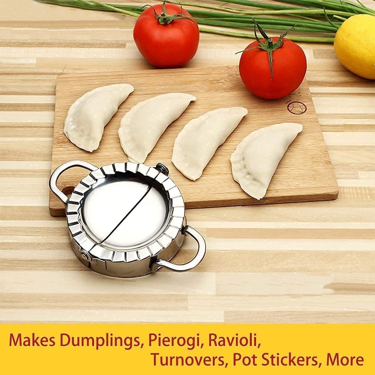 Swadish Momos Maker-Stainless Steel Dumpling Maker Momos Maker Dough Press Mold Wrappers Dough Cutter for Kitchen Making Tools