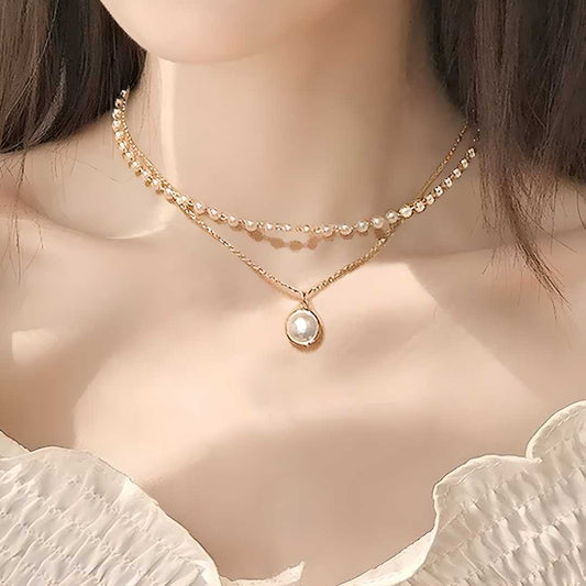 AVR JEWELS Pearl Chain Necklace For Women