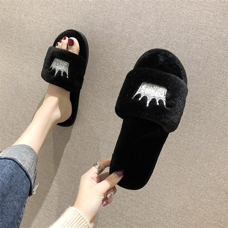 Women's Warm Winter Slippers Womens Fur Slippers