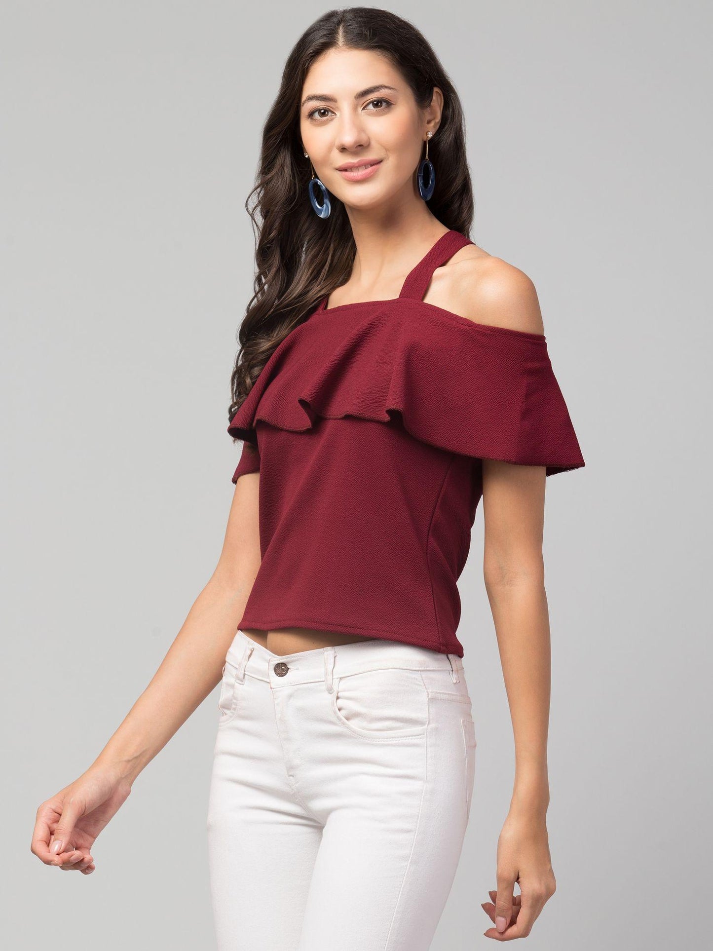 Cotton Blend Solid Tops