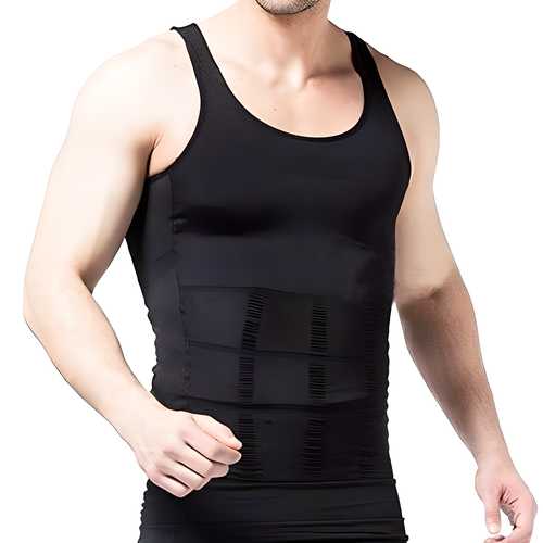 Men's Solid Compression Flexvest (Black)