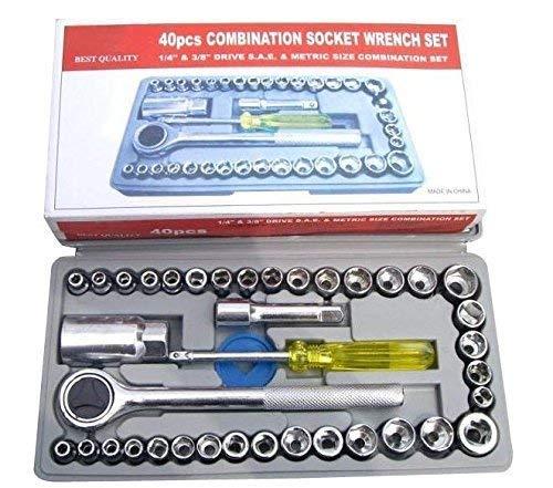 Automobile Box Wrench Sleeve Suit Auto Car Repair Hardware 40 in 1 Pcs Tool Kit and Screwdriver and Socket Set